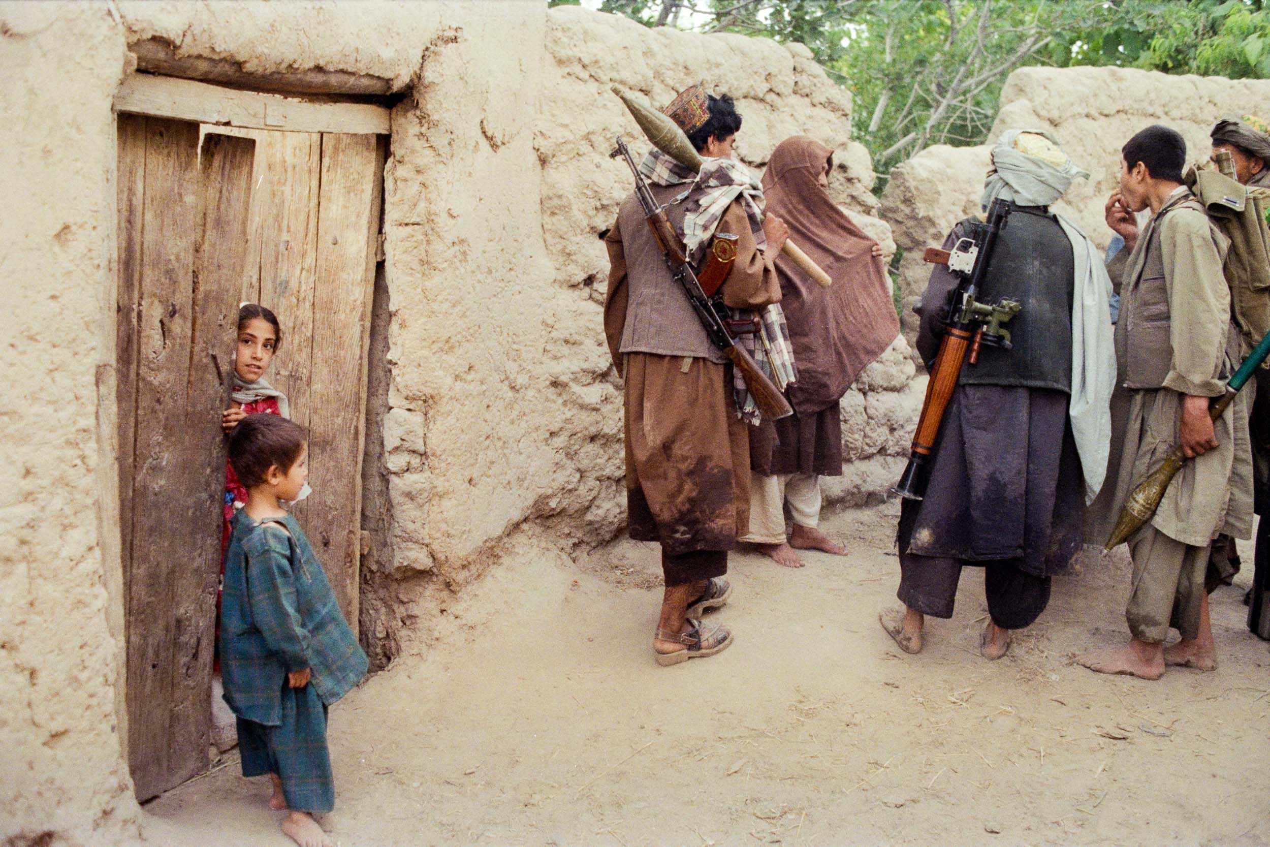 Mujahideen in suburbs of Kandahar, Afghanistan 1988