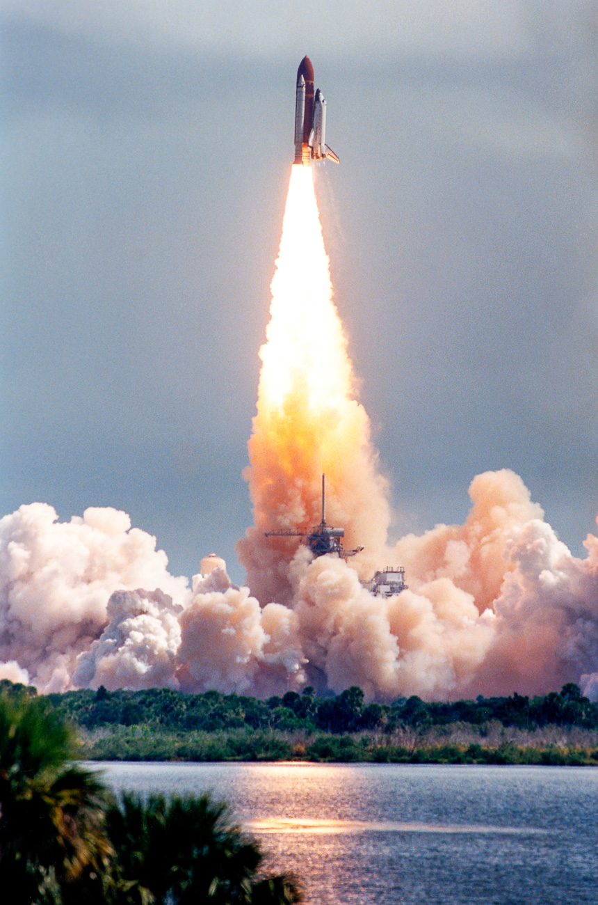 Space Shuttle Lift Off, Kennedy Space Center, Florida